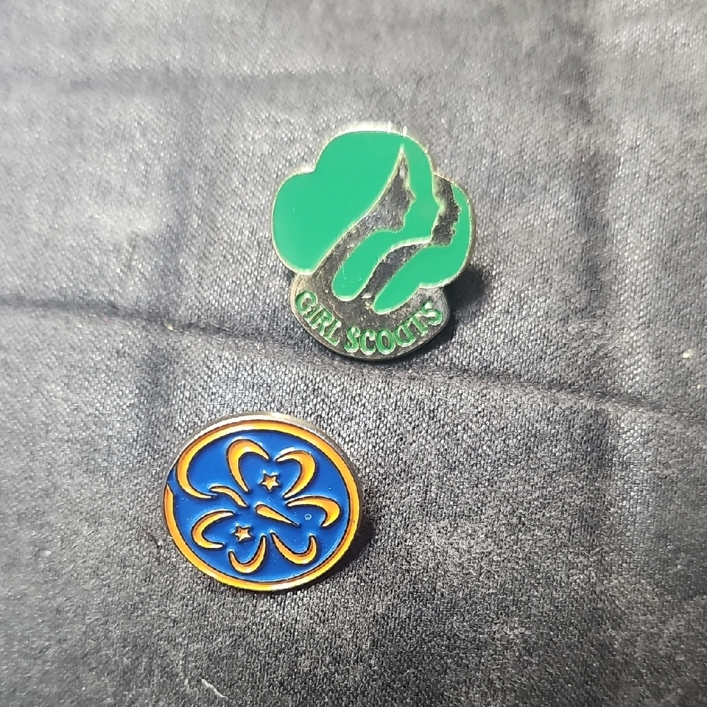 Girl Scouts Pin Set From 1980s-used